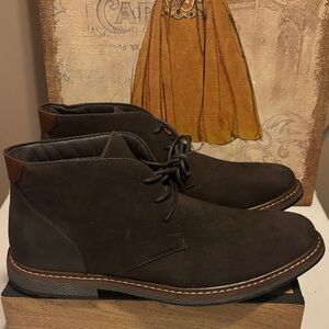 Elegant Dark Brown Chukka Boots for Men